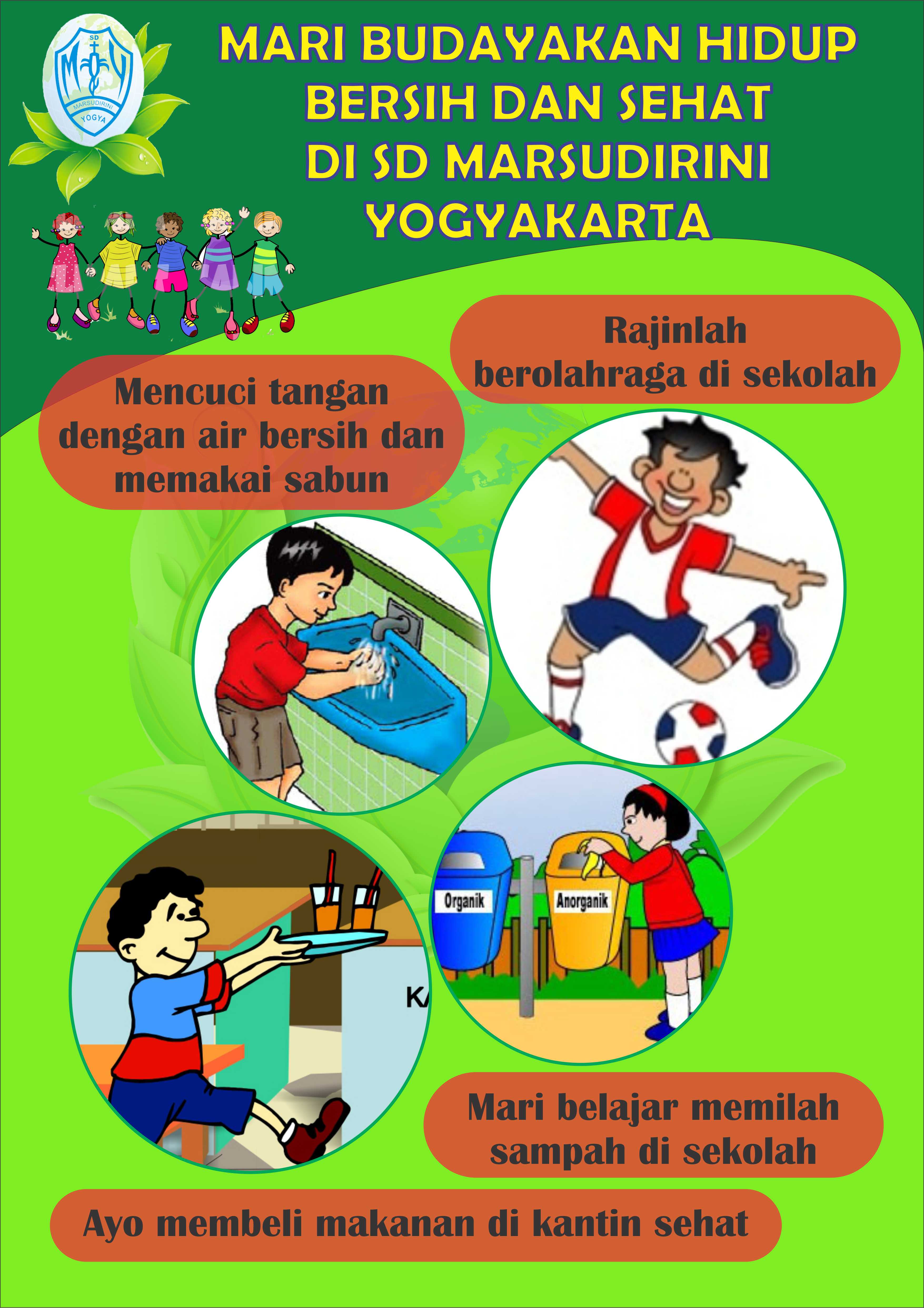 Contoh Gambar Poster Kebersihan Lingkungan Sekolah